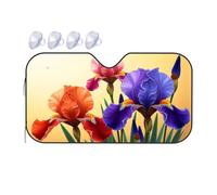 TSGB Sun Shade For Car Colorful Iris Flowers Bloom Car Windshield Sunshade Sun Shade For Car Window Window Sun Shade For Car(76x140cm)