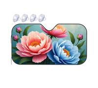 TSGB Sun Shade For Car Colorful Peonies In Bloom Car Windshield Sunshade Sun Shade For Car Window Window Sun Shade For Car(70x130cm)