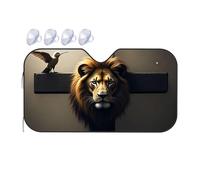 TSGB Sun Shade For Car Cross, Lion, And Bird: A Symbolic Composition Car Windshield Sunshade Sun Shade For Car Window Window Sun Shade For Car(76x140cm)