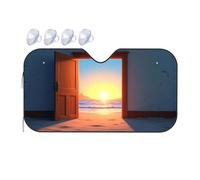 TSGB Sun Shade For Car Doorway To Serenity: A Sunset Scene Car Windshield Sunshade Sun Shade For Car Window Window Sun Shade For Car(70x130cm)