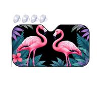 TSGB Sun Shade For Car Exotic Pink Flamingos In Tropical Paradise Car Windshield Sunshade Sun Shade For Car Window Window Sun Shade For Car(76x140cm)