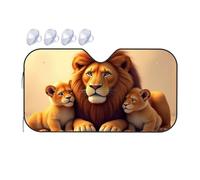 TSGB Sun Shade For Car Family Of Lions: A Heartwarming Scene Car Windshield Sunshade Sun Shade For Car Window Window Sun Shade For Car(76x140cm)