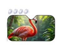 TSGB Sun Shade For Car Flamingo In The Tropical Jungle Car Windshield Sunshade Sun Shade For Car Window Window Sun Shade For Car(76x140cm)