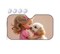 TSGB Sun Shade For Car Girl And Dog: A Heartwarming Bond Car Windshield Sunshade Sun Shade For Car Window Window Sun Shade For Car(70x130cm)