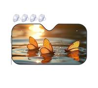 TSGB Sun Shade For Car Golden Butterflies At Sunset Reflections Car Windshield Sunshade Sun Shade For Car Window Window Sun Shade For Car(76x140cm)