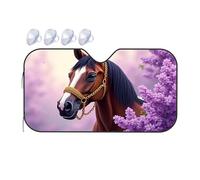 TSGB Sun Shade For Car Golden Horse In Purple Blossoms Car Windshield Sunshade Sun Shade For Car Window Window Sun Shade For Car(70x130cm)