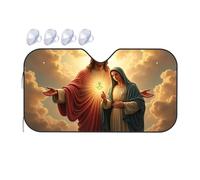 TSGB Sun Shade For Car Jesus And Mary In Heavenly Glory Car Windshield Sunshade Sun Shade For Car Window Window Sun Shade For Car(70x130cm)
