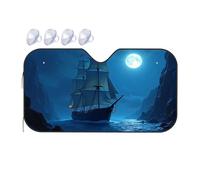TSGB Sun Shade For Car Night Voyage Under The Full Moon Car Windshield Sunshade Sun Shade For Car Window Window Sun Shade For Car(70x130cm)