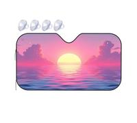 TSGB Sun Shade For Car Sunset Over The Ocean With Birds Flying Car Windshield Sunshade Sun Shade For Car Window Window Sun Shade For Car(70x130cm)