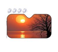TSGB Sun Shade For Car Sunset Reflections On The Lake Car Windshield Sunshade Sun Shade For Car Window Window Sun Shade For Car(70x130cm)