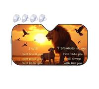 TSGB Sun Shade For Car The Lion'S Promises At Sunset Car Windshield Sunshade Sun Shade For Car Window Window Sun Shade For Car(70x130cm)