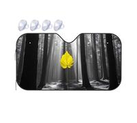 TSGB Sun Shade For Car Yellow Leaf In The Sunlit Forest Car Windshield Sunshade Sun Shade For Car Window Window Sun Shade For Car(76x140cm)