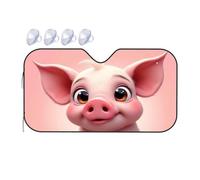TSGB Sunshade For Car Windshield Adorable Pig With Big Brown Eyes Car Windshield Sunshade Windshield Sunshade Blackout Shade(76x140cm)
