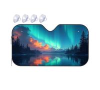 TSGB Sunshade For Car Windshield Aurora Borealis Over The Lake Car Windshield Sunshade Sun Shade For Car Sun Shade For Car(76x140cm)