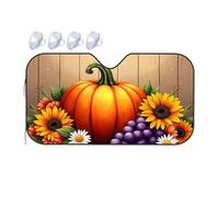 TSGB Sunshade For Car Windshield Autumn Harvest: Pumpkins, Sunflowers, And Grapes Car Windshield Sunshade Sun Shade For Car Sun Shade For Car(76x140cm)