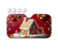 TSGB Sunshade For Car Windshield Christmas Gingerbread House Decorations Car Windshield Sunshade Sun Shade For Car Sun Shade For Car(70x130cm)