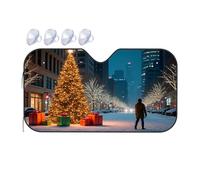 TSGB Sunshade For Car Windshield Christmas In The City: A Winter Wonderland Car Windshield Sunshade Sun Shade For Car Sun Shade For Car(70x130cm)