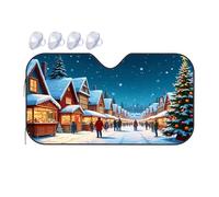 TSGB Sunshade For Car Windshield Christmas Market In Winter Wonderland Car Windshield Sunshade Windshield Sunshade Blackout Shade(70x130cm)