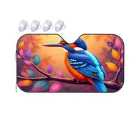 TSGB Sunshade For Car Windshield Colorful Bird On A Branch With Autumn Leaves Car Windshield Sunshade Sun Shade For Car Sun Shade For Car(70x130cm)
