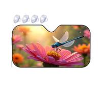 TSGB Sunshade For Car Windshield Dancing Dragonfly On A Pink Flower Car Windshield Sunshade Windshield Sunshade Blackout Shade(70x130cm)