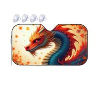 TSGB Sunshade For Car Windshield Dragon In Autumn Leaves Car Windshield Sunshade Sun Shade For Car Sun Shade For Car(76x140cm)
