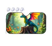 TSGB Sunshade For Car Windshield Dragon In The Enchanted Forest Car Windshield Sunshade Sun Shade For Car Sun Shade For Car(70x130cm)
