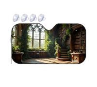 TSGB Sunshade For Car Windshield Enchanted Library: A Gothic Retreat Car Windshield Sunshade Sun Shade For Car Sun Shade For Car(70x130cm)