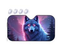 TSGB Sunshade For Car Windshield Enchanted Night: The Wolf'S Gaze Car Windshield Sunshade Sun Shade For Car Sun Shade For Car(70x130cm)