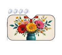 TSGB Sunshade For Car Windshield Floral Arrangement With Bible Verse Car Windshield Sunshade Sun Shade For Car Sun Shade For Car(76x140cm)