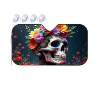 TSGB Sunshade For Car Windshield Floral Crown: A Celebration Of Life And Death Car Windshield Sunshade Windshield Sunshade Blackout Shade(70x130cm)