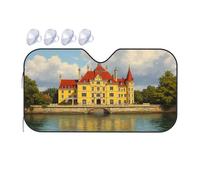 TSGB Sunshade For Car Windshield Grand Castle By The River Car Windshield Sunshade Sun Shade For Car Sun Shade For Car(76x140cm)
