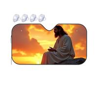 TSGB Sunshade For Car Windshield Jesus In The Sunset Reflection Car Windshield Sunshade Windshield Sunshade Blackout Shade(76x140cm)