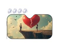 TSGB Sunshade For Car Windshield Love'S裂痕：悬崖边的心碎时刻 Car Windshield Sunshade Sun Shade For Car Sun Shade For Car(76x140cm)