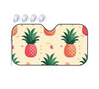 TSGB Sunshade For Car Windshield Pineapple Pattern: Tropical Vibes Car Windshield Sunshade Sun Shade For Car Sun Shade For Car(70x130cm)