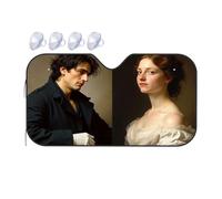 TSGB Sunshade For Car Windshield Portraits Of Elegance: A Classical Romance Car Windshield Sunshade Sun Shade For Car Sun Shade For Car(76x140cm)