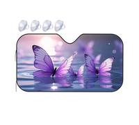 TSGB Sunshade For Car Windshield Purple Butterflies In The Sunset Reflection Car Windshield Sunshade Sun Shade For Car Sun Shade For Car(70x130cm)