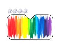 TSGB Sunshade For Car Windshield Rainbow Brushstroke Abstract Art Car Windshield Sunshade Windshield Sunshade Blackout Shade(70x130cm)