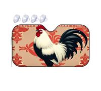 TSGB Sunshade For Car Windshield Rooster With Red And Black Feathers Car Windshield Sunshade Windshield Sunshade Blackout Shade(70x130cm)