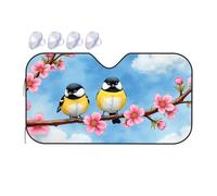 TSGB Sunshade For Car Windshield Sakura Blossoms And Birds In Spring Car Windshield Sunshade Sun Shade For Car Sun Shade For Car(76x140cm)