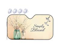 TSGB Sunshade For Car Windshield Simply Blessed: A Serene Floral Arrangement Car Windshield Sunshade Sun Shade For Car Sun Shade For Car(70x130cm)