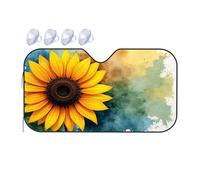 TSGB Sunshade For Car Windshield Sunflower Bloom In Abstract Art Car Windshield Sunshade Sun Shade For Car Sun Shade For Car(70x130cm)
