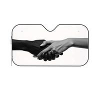 TSGB Sunshade For Car Windshield Unity In Diversity: A Handshake Of Two Cultures Car Windshield Sunshade Windshield Sunshade Blackout Shade(70x130cm)