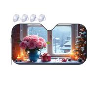 TSGB Sunshade For Car Windshield Winter Wonderland: A Cozy Christmas Scene Car Windshield Sunshade Sun Shade For Car Sun Shade For Car(70x130cm)