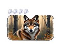 TSGB Sunshade For Car Windshield Wolf In The Autumn Forest Car Windshield Sunshade Sun Shade For Car Sun Shade For Car(70x130cm)