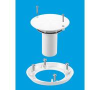 TSGCONTV Conversion Kit to convert any TSG1 or TSG2 Gully to a sheet flooring gully with White Plastic Clamp Ring, Cover Plate and Dip Tube McAlpine White One Size