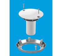TSGCONTVSS Conversion Kit to convert any TSG1 or TSG2 Gully to a sheet flooring gully with Polished Stainless Steel Clamp Ring, Cover Plate and Dip Tu McAlpine White One Size