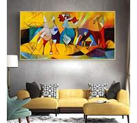 TSHAOSHUNHT Canvas Wall Art Abstract Picasso Famous Paintings Posters Retro Framed Prints Modern Living Room Home Decor 70x140cmx1pcs innerframe