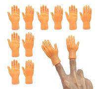 TSHAOUN 10 Pcs Tiny Hands, Finger Puppets - Mini Finger Hands for Joke Toys, Prank Game, Video Shooting Prop, Human-pet Interaction