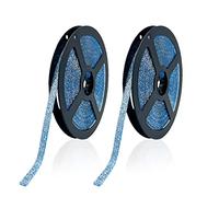 TSHAOUN 2 Pieces Mildewproof Gap Tape 12m Tile Gap Tape Waterproof Seam Decorative Sticker, Self Adhesive Caulk Strip for Ceiling, Stove, Sink, Tile Edge, Wall Corner, Baseboard, Floor (Silver)