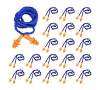 TSHAOUN 20 Pairs Corded Ear Plugs， Reusable Silicone Earplugs Sleep Noise Cancelling, for Noise Cancelling and Hearing Protection (Orange)